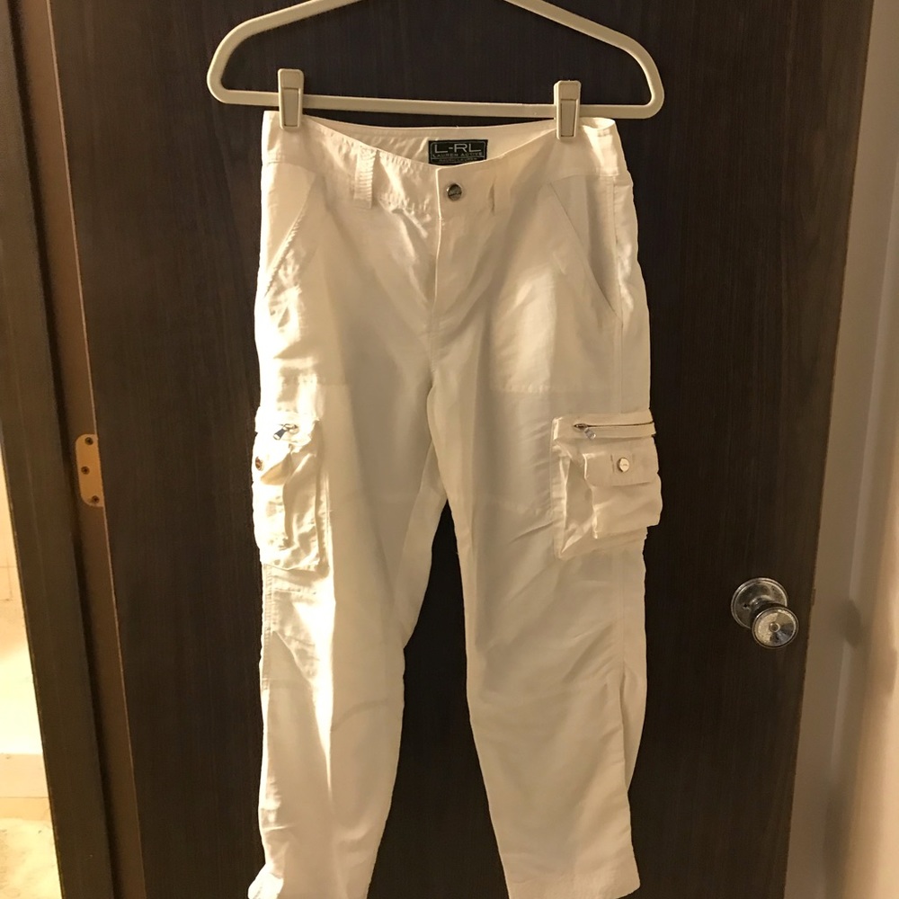 Ralph Lauren white cargo pants